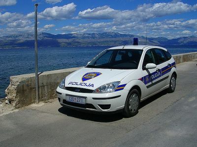 Horvát rendőr autó